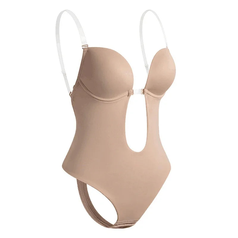 Women Full Body Shaper Bra Backless Bodysuit