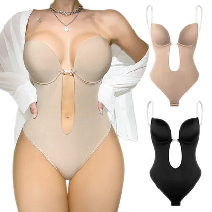 Women Full Body Shaper Bra Backless Bodysuit